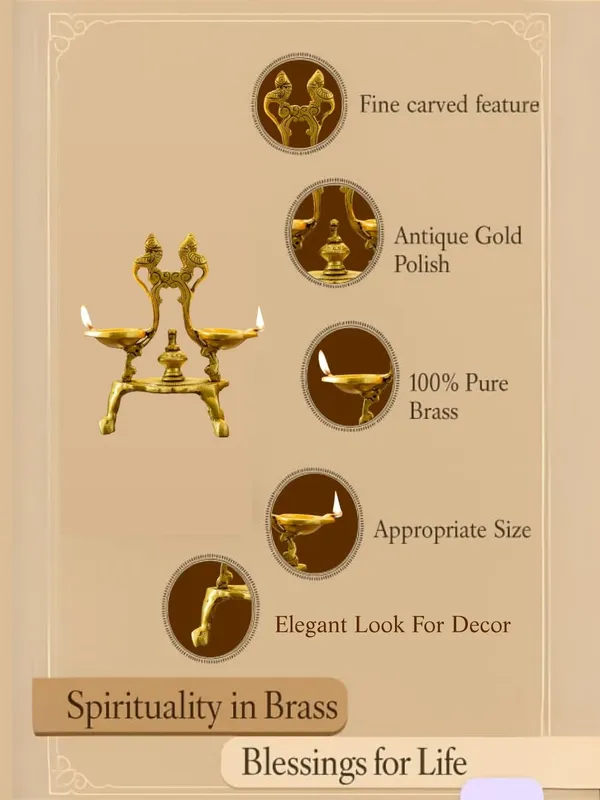 Gold_Brass_Parrot_Design_Diya_For_Pooja_Decor
