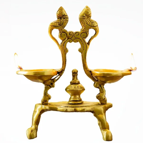 Gold_Brass_Parrot_Design_Diya_For_Pooja_Decor