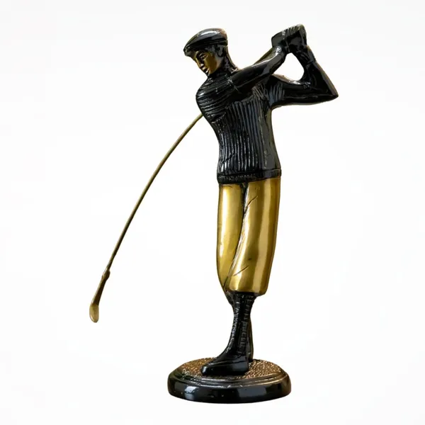 Gold_Brass_Golf_Player_Showpiece_For_Home_Decor