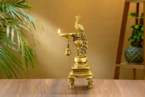 Gold_Brass_Peacock_Diya_For_Pooja_Decor