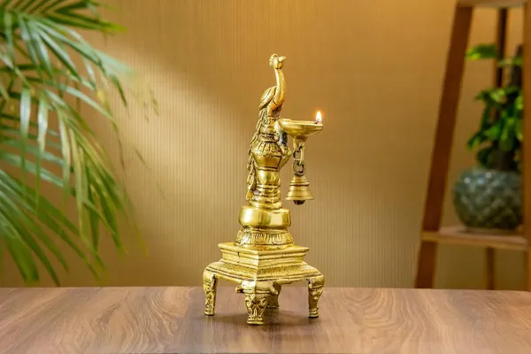 Gold_Brass_Peacock_Diya_For_Pooja_Decor