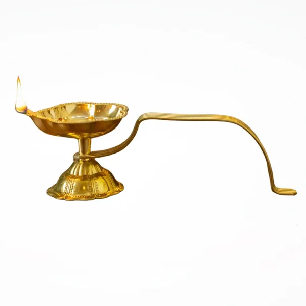 Gold_Brass_Diya_With_Holder_For_Pooja