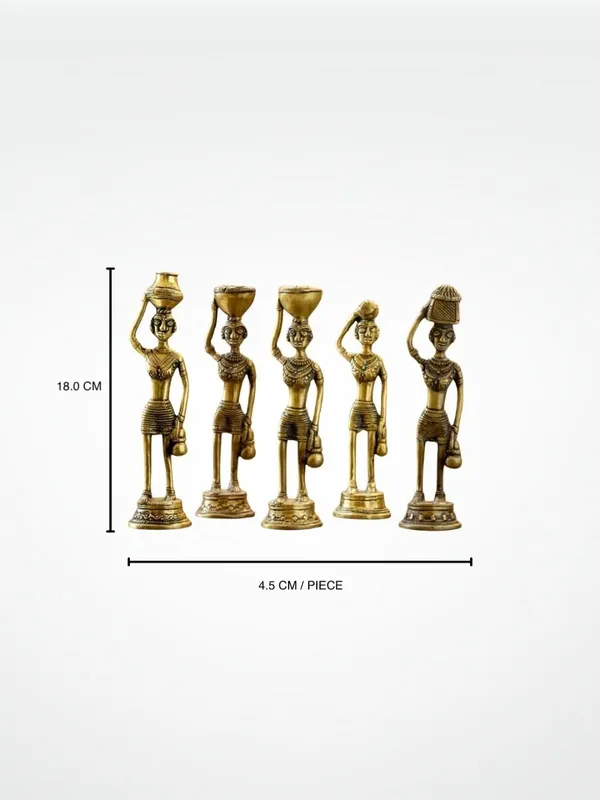 Multicolour_Brass_Rajasthani_Lady_Set_For_Home_Decor