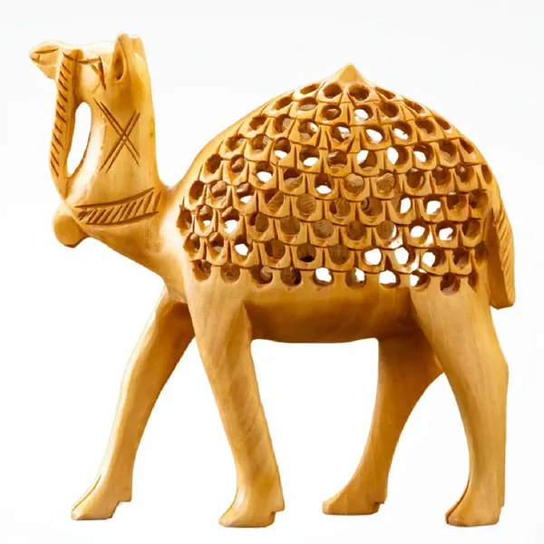 Brown_Wood_Camel_Set_For_Home_Decor