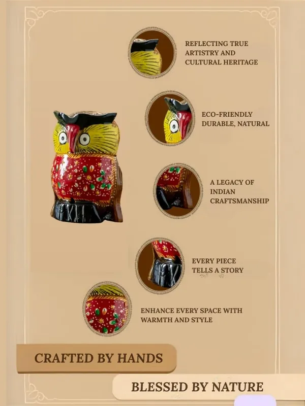 Multicolour_Wood_Owl_Set_For_Home_Decor
