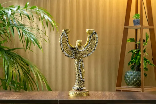 Gold_Brass_Goddess_Candle_Holder_Statue_For_Home_Decor