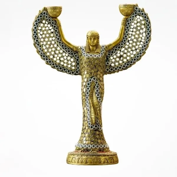Gold_Brass_Goddess_Candle_Holder_Statue_For_Home_Decor