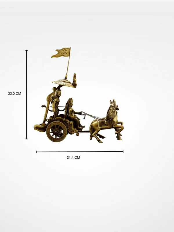 Gold_Brass_Krishna_Arjun_Rath_For_Home_Decor