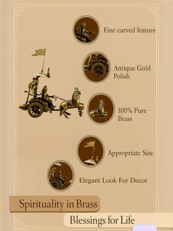 Gold_Brass_Krishna_Arjun_Rath_For_Home_Decor