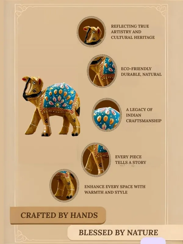 Multicolour_Wood_Camel_Set_For_Home_Decor