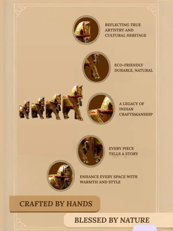 Brown_Wood_Horse_Set_For_Pooja_Decor