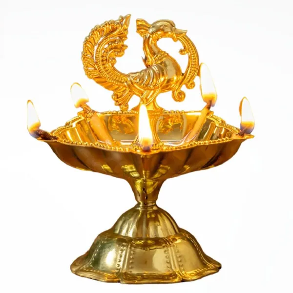 Gold_Brass_Peacock_Diya_For_Wall_Decor