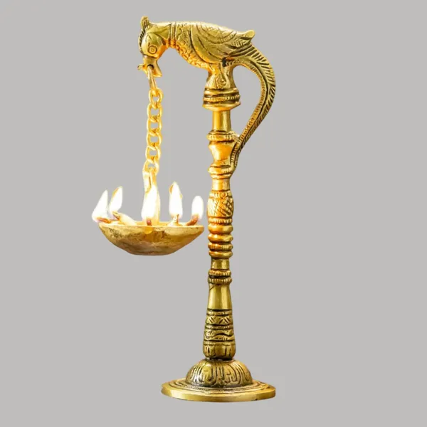 Gold_Brass_Parrot_Diya_For_Pooja_Decor