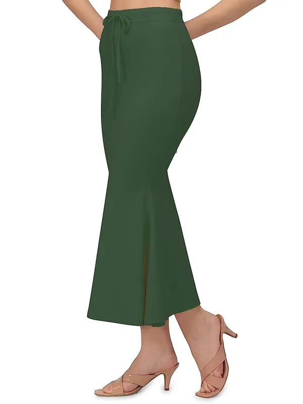 Alyne_Blended_Saree_Shapewear_Petticoat_For_Women,_Women'S_Blended_Fullelastic_With_Drawstring_Saree_Shapewear,_Skirts_For_Women,Shape_Wear_Dress_For_Saree_(Pack_Of_2)_Beige-Green