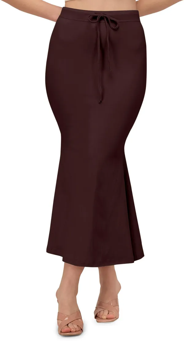 Alyne_Blended_Saree_Shapewear_Petticoat_For_Women,_Women'S_Blended_Fullelastic_With_Drawstring_Saree_Shapewear,_Skirts_For_Women,Shape_Wear_Dress_For_Saree_(Pack_Of_2)_Black-Brown