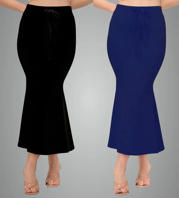Alyne_Blended_Saree_Shapewear_Petticoat_For_Women,_Women'S_Blended_Fullelastic_With_Drawstring_Saree_Shapewear,_Skirts_For_Women,Shape_Wear_Dress_For_Saree_(Pack_Of_2)_Black-Navy