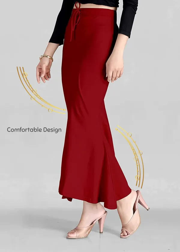 Alyne_Saree_Shapewear_Petticoat_For_Women,_Women'S_Blended_Saree_Shapewear_Maroon