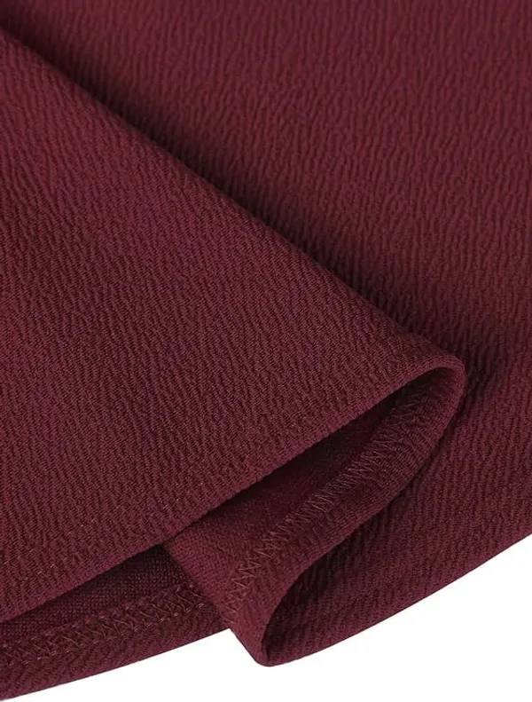 Alyne_Girl'S/Women'S_Classic_Stretchy_Solid_All_Time_Classy_Flared_Skater_Skirt_With_Attached_Inner_Shorts_(Xs,_Maroon)