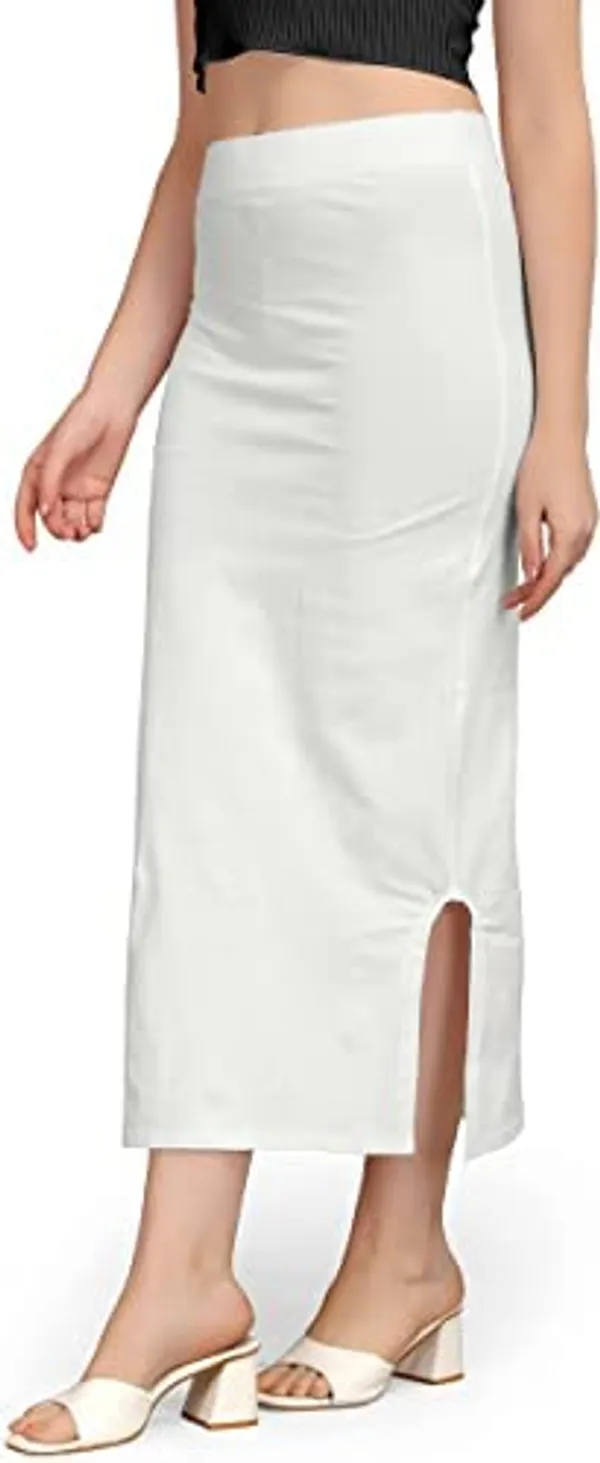 Alyne_Blended_Saree_Shapewear_Petticoat_For_Women,_Women'S_Blended_Saree_Shapewear_Slitcut_White