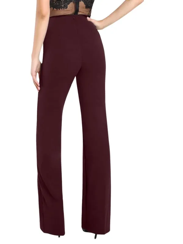 Alyne_Women'S_Trouser_Pants_For_Women_Stretchy_Straight_Leg_Elastic_Waist_Regular_Fit_Trouser_Pant_For_Regular_Casual_&_Office._(Xl,_Maroon)