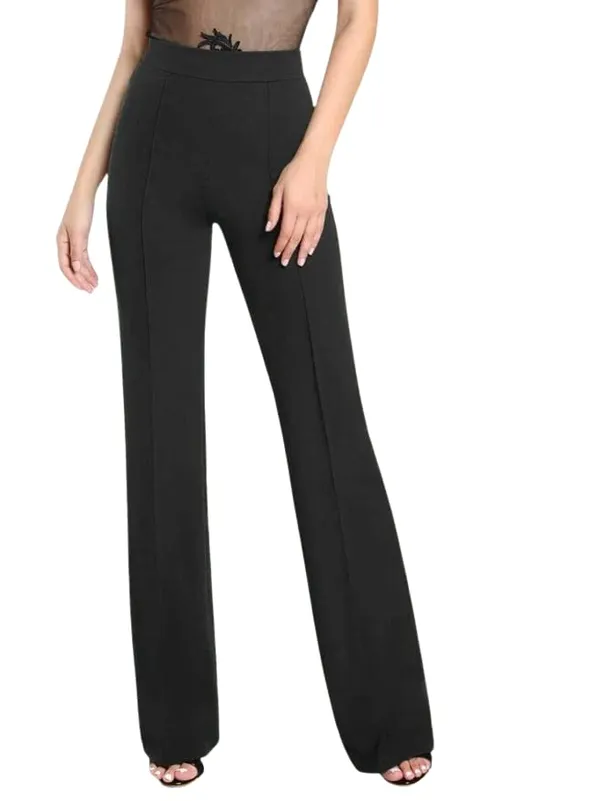 Alyne_Women'S_Trouser_Pants_For_Women_Stretchy_Straight_Leg_Elastic_Waist_Regular_Fit_Trouser_Pant_For_Regular_Casual_&_Office._(Xl,_Black)