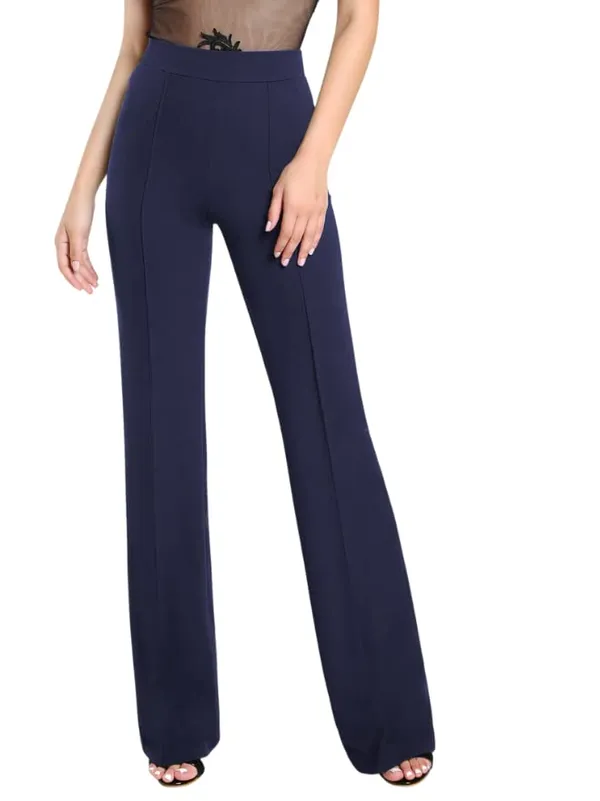 Alyne_Women'S_Trouser_Pants_For_Women_Stretchy_Straight_Leg_Elastic_Waist_Regular_Fit_Trouser_Pant_For_Regular_Casual_&_Office._(Xl,_Navyblue)