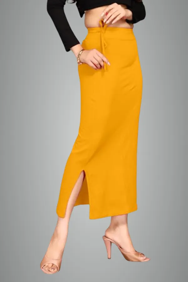 Alyne_Blended_Saree_Shapewear_Petticoat_For_Women,_Women'S_Blended_Fullelastic_With_Drawstring_Saree_Shapewear,_Skirts_For_Women,Shape_Wear_Dress_For_Saree_Mustard