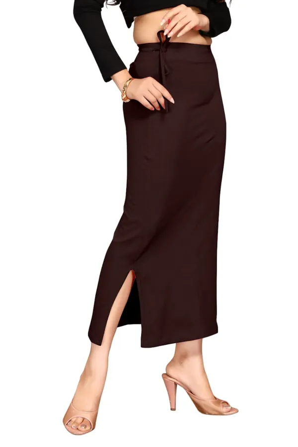 Alyne_Blended_Saree_Shapewear_Petticoat_For_Women,_Women'S_Blended_Fullelastic_With_Drawstring_Saree_Shapewear,_Skirts_For_Women,Shape_Wear_Dress_For_Saree_Brown