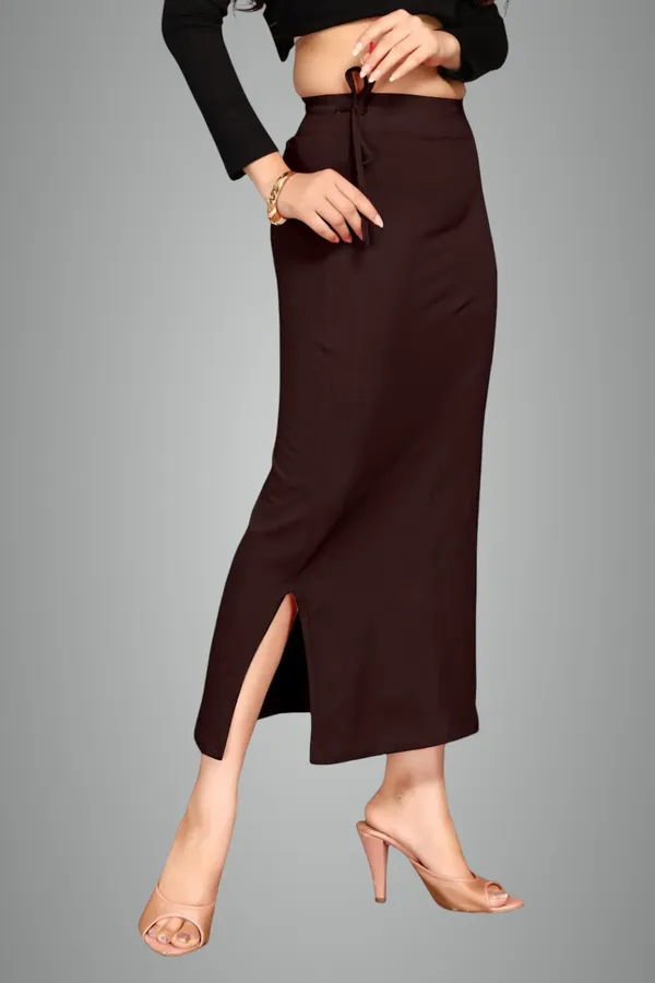 Alyne_Blended_Saree_Shapewear_Petticoat_For_Women,_Women'S_Blended_Fullelastic_With_Drawstring_Saree_Shapewear,_Skirts_For_Women,Shape_Wear_Dress_For_Saree_Brown