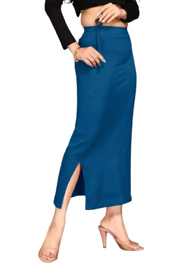 Alyne_Blended_Saree_Shapewear_Petticoat_For_Women,_Women'S_Blended_Fullelastic_With_Drawstring_Saree_Shapewear,_Skirts_For_Women,Shape_Wear_Dress_For_Saree_Firozi