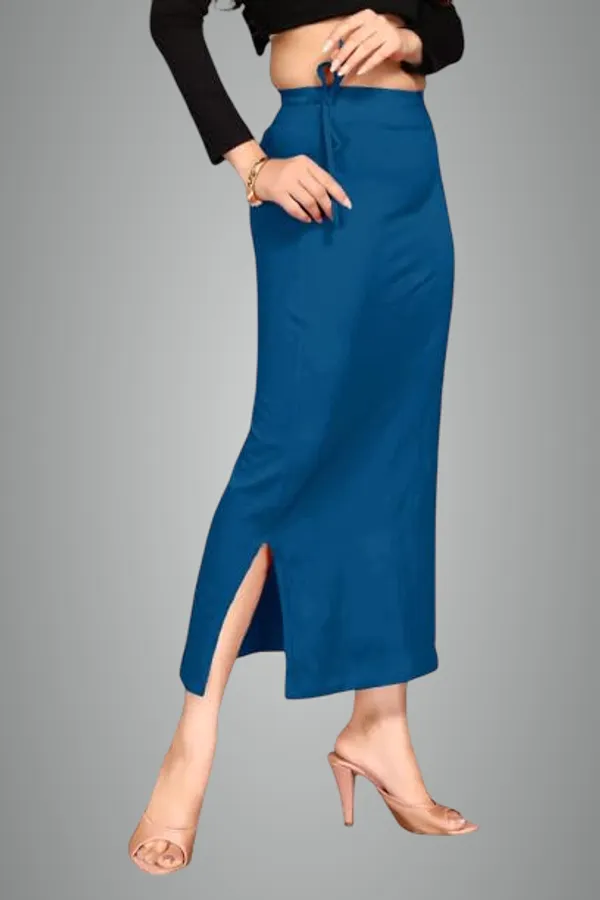 Alyne_Blended_Saree_Shapewear_Petticoat_For_Women,_Women'S_Blended_Fullelastic_With_Drawstring_Saree_Shapewear,_Skirts_For_Women,Shape_Wear_Dress_For_Saree_Firozi