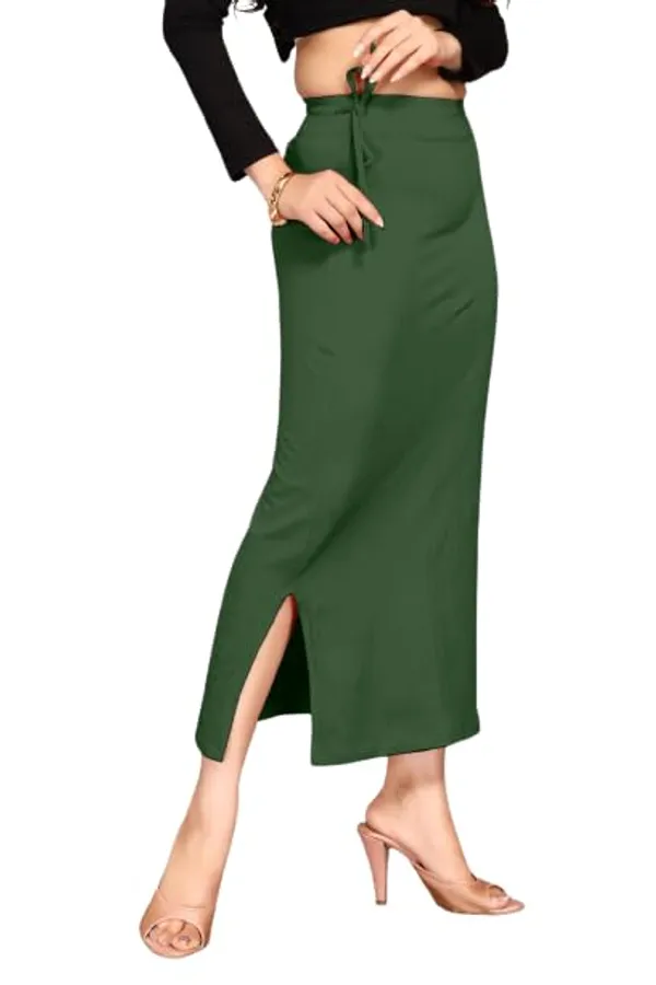 Alyne_Blended_Saree_Shapewear_Petticoat_For_Women,_Women'S_Blended_Fullelastic_With_Drawstring_Saree_Shapewear,_Skirts_For_Women,Shape_Wear_Dress_For_Saree_Green