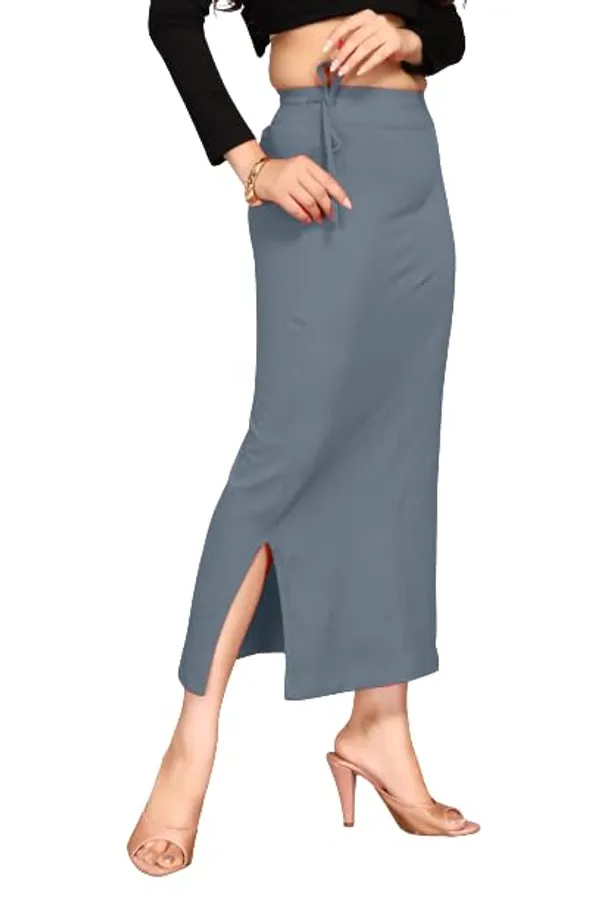 Alyne_Blended_Saree_Shapewear_Petticoat_For_Women,_Women'S_Blended_Fullelastic_With_Drawstring_Saree_Shapewear,_Skirts_For_Women,Shape_Wear_Dress_For_Saree_Grey