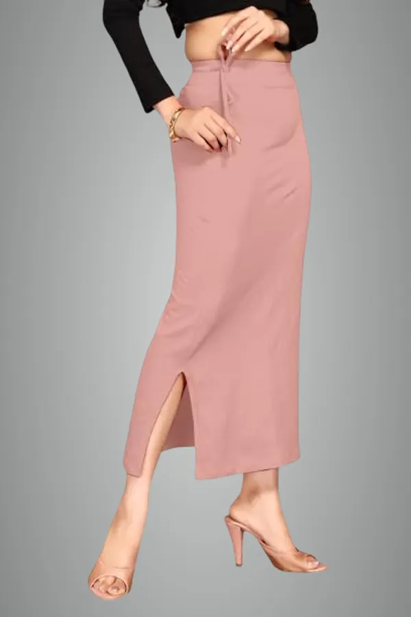 Alyne_Blended_Saree_Shapewear_Petticoat_For_Women,_Women'S_Blended_Fullelastic_With_Drawstring_Saree_Shapewear,_Skirts_For_Women,Shape_Wear_Dress_For_Saree_Peach