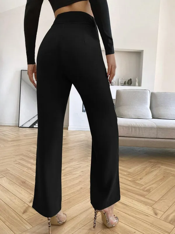 Alyne_Women'S_Trouser_Pants_For_Women_Stretchy_Straight_Leg_Elastic_Waist_With_Button/Regular_Fit_Trouser_Pant_For_Regular_Casual_&_Office_(Xl,_Black)