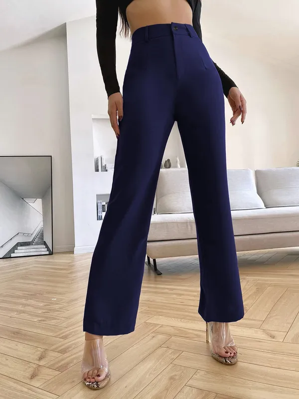 Alyne_Women'S_Trouser_Pants_For_Women_Stretchy_Straight_Leg_Elastic_Waist_With_Button/Regular_Fit_Trouser_Pant_For_Regular_Casual_&_Office_(Xl,_Navy)