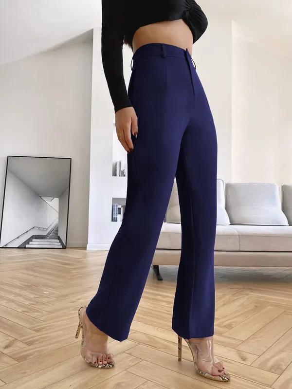 Alyne_Women'S_Trouser_Pants_For_Women_Stretchy_Straight_Leg_Elastic_Waist_With_Button/Regular_Fit_Trouser_Pant_For_Regular_Casual_&_Office_(Xl,_Navy)