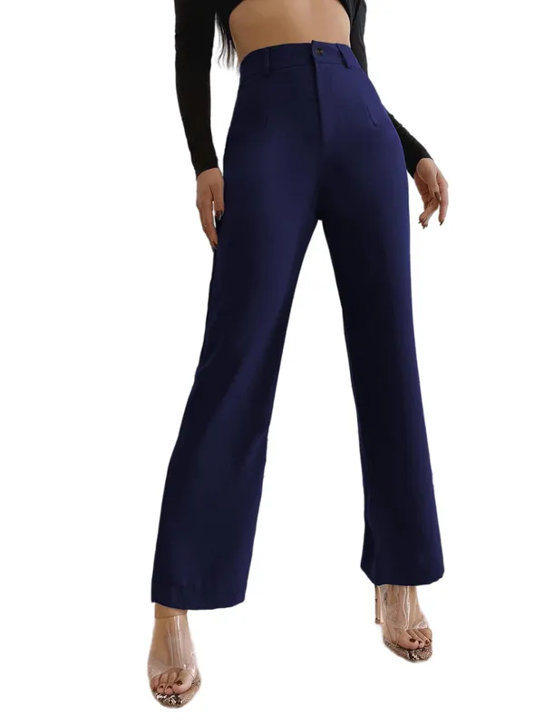 Alyne_Women'S_Trouser_Pants_For_Women_Stretchy_Straight_Leg_Elastic_Waist_With_Button/Regular_Fit_Trouser_Pant_For_Regular_Casual_&_Office_(Xl,_Navy)