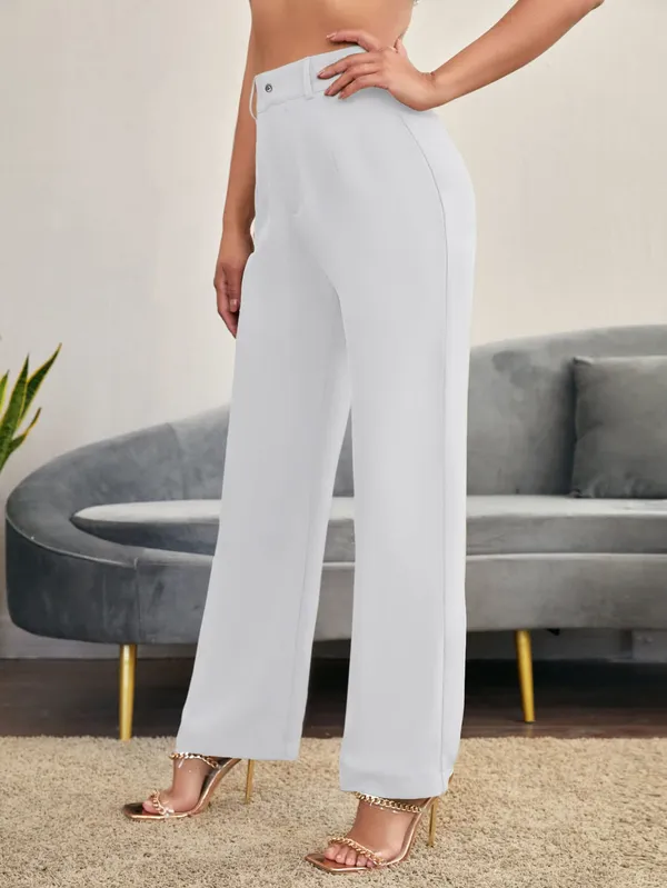 Alyne_Women'S_Trouser_Pants_For_Women_Stretchy_Straight_Leg_Elastic_Waist_With_Button/Regular_Fit_Trouser_Pant_For_Regular_Casual_&_Office_(Xl,_White)