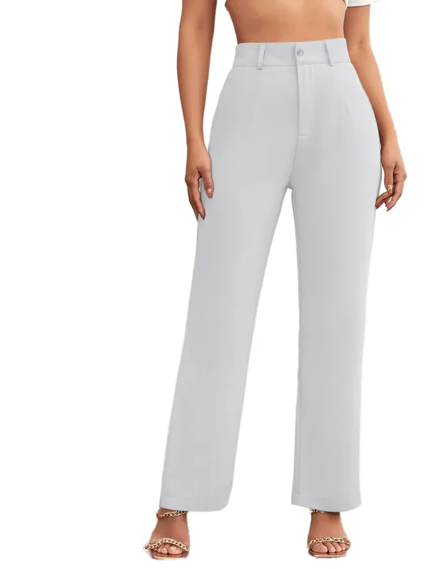 Alyne_Women'S_Trouser_Pants_For_Women_Stretchy_Straight_Leg_Elastic_Waist_With_Button/Regular_Fit_Trouser_Pant_For_Regular_Casual_&_Office_(Xl,_White)