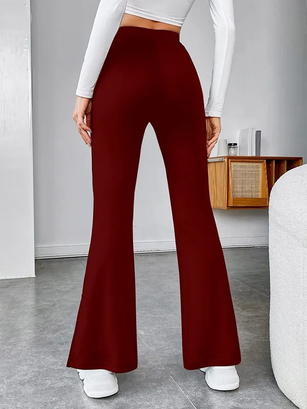 Alyne_Women'S_Trouser_Pants_For_Women_Stretchy_Straight_Leg_With_Lower_Sidecut_And_Elastic_Waist_Regular_Fit_Trouser_Pant_For_Regular_(Xl,_Maroon)