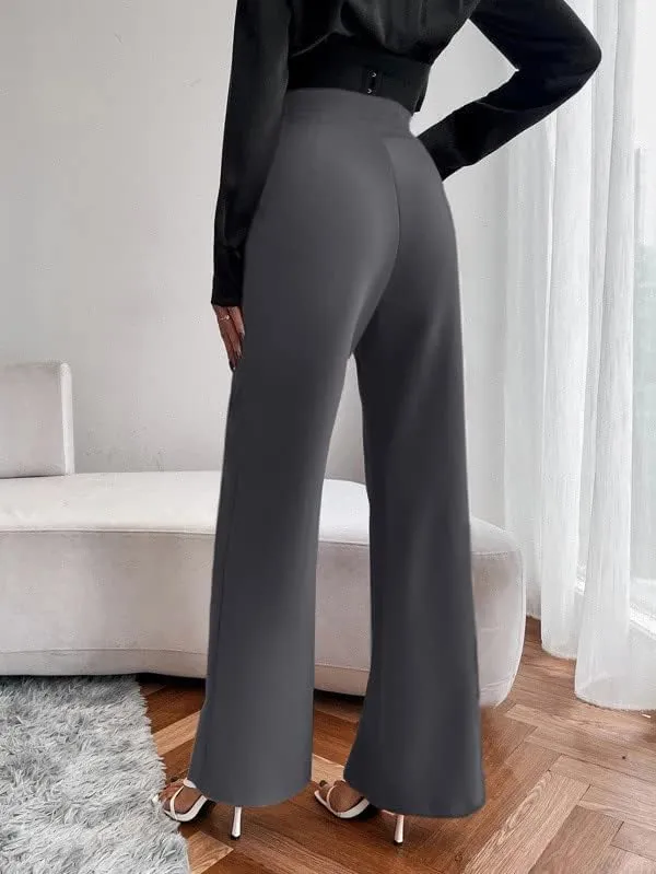 Alyne_Women'S_Trouser_Pants_For_Women_Stretchy_Straight_Line_Leg_Elastic_Waist/Regular_Fit_Trouser_Pant_For_Regular_Casual_Wear_(Xl,_Grey)