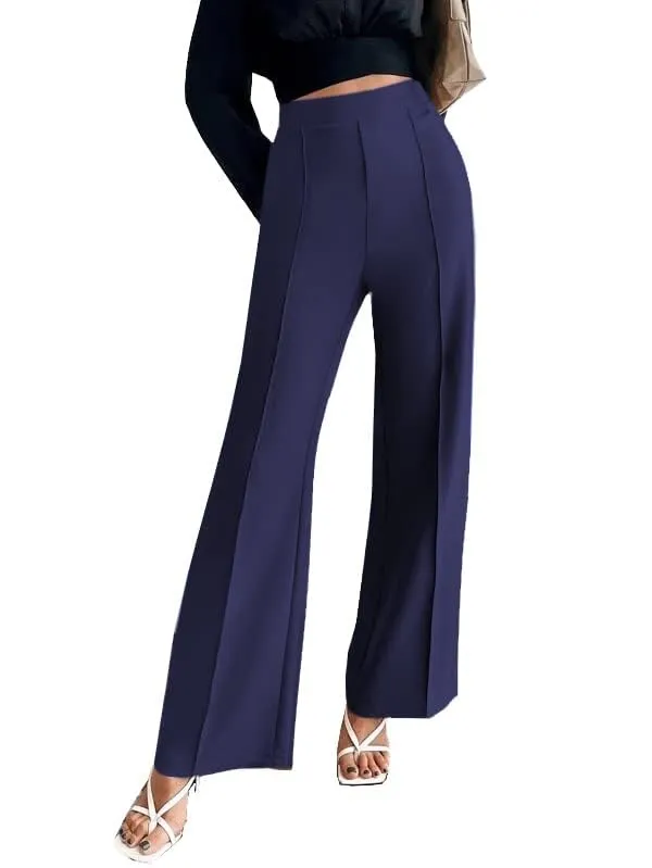 Alyne_Women'S_Trouser_Pants_For_Women_Stretchy_Straight_Line_Leg_Elastic_Waist/Regular_Fit_Trouser_Pant_For_Regular_Casual_Wear_(Xl,_Navy)