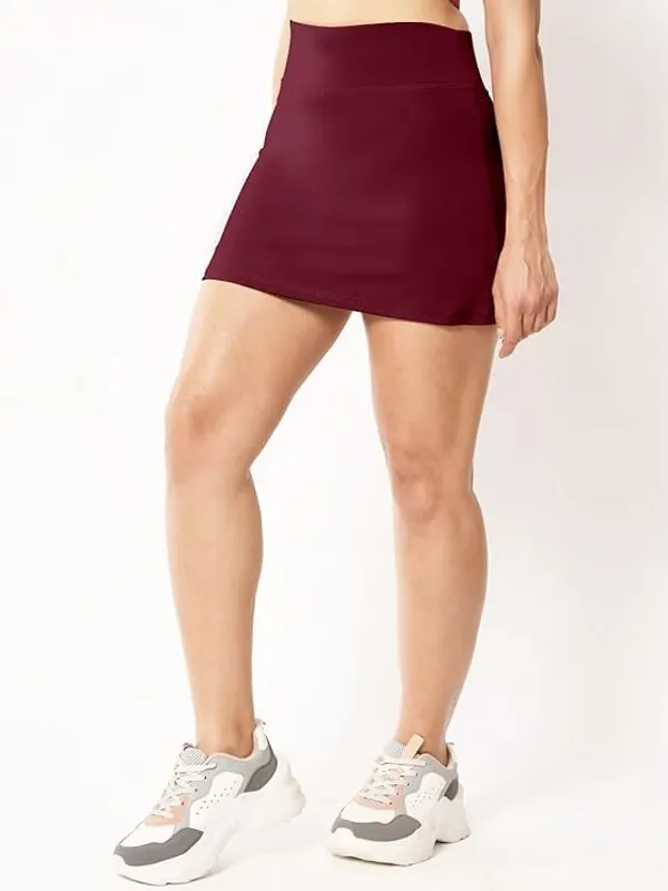 Alyne_Skirt_With_Shorts_For_Women'S_&_Girl'S_Solid_High_Waist_Flared_Skater_Short_Mini_Skirt_(Xs,_Maroon)