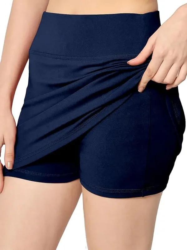 Alyne_Skirt_With_Shorts_For_Women'S_&_Girl'S_Solid_High_Waist_Flared_Skater_Short_Mini_Skirt_(Xs,_Navy)