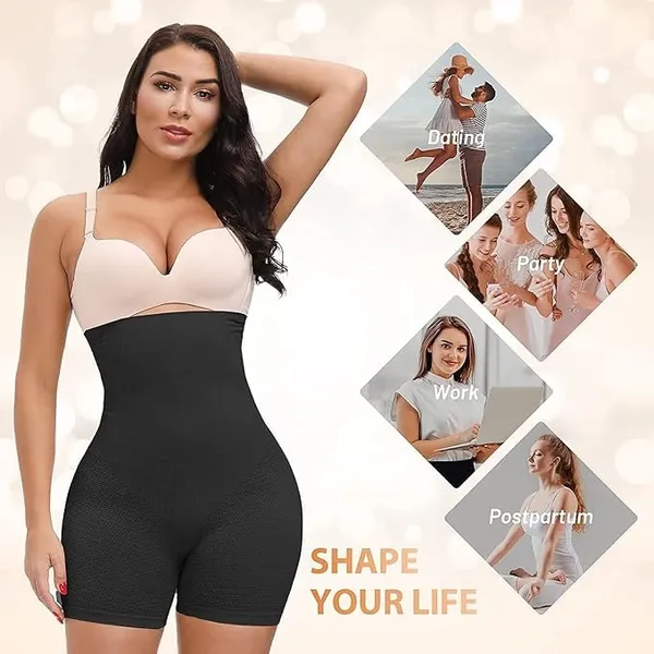 Alyne_Women'S_Tummy_Tucker_High_Waist_Shapewear_Thigh_Slimmer_For_Women_(Free-Size)_(Waist_Size_Fits_:_32_To_38_Inch)_(Black,_One_Size)
