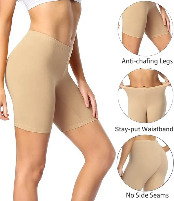 Alyne_Women'S_High_Coverage_Mid-Waist_Under_Short_With_Super_Combed_Cotton_Elastane_Stretch_With_Concealed_Waistband_Beige