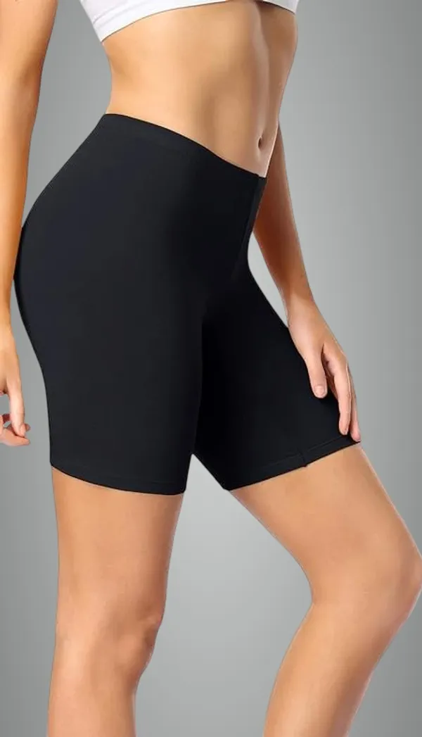 Alyne_Women'S_High_Coverage_Mid-Waist_Under_Short_With_Super_Combed_Cotton_Elastane_Stretch_With_Concealed_Waistband_Black