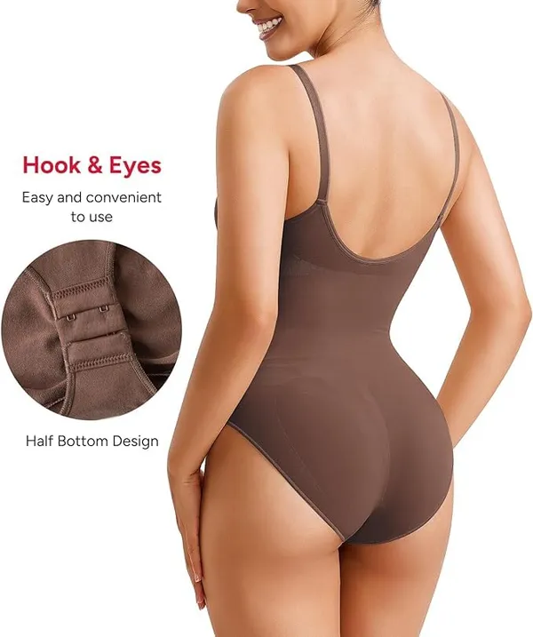 Alyne_Bodyshaper_Shapewear_For_Women_-_Slimming_Tummy_Control_Bodysuit_With_Adjustable_Straps,_Seamless_Sculpting_&_Snatched_Waist_Design,_All-Day_Comfort_Shapewear_For_A_Smooth_Fit_Brown