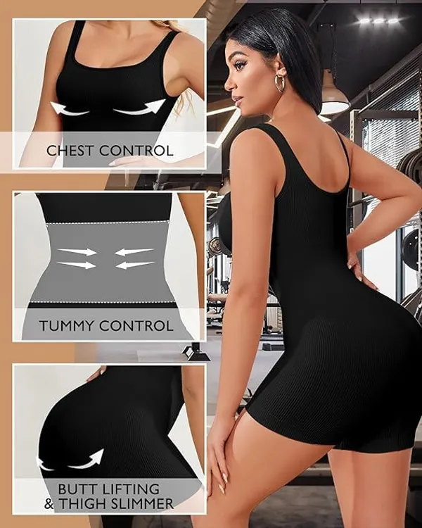 Alyne_Women'S_Seamless_Romper_-_Ribbed_Square_Neck_One-Piece_Jumpsuit,_Sleeveless_One-Piece_Bodysuit_With_Contouring_Fit_&_Lifting_Design_For_Workout,_Exercise,_And_Casual_Everyday_Wear